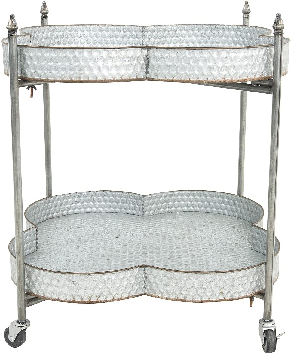 Gold 2-Tier Metal Bar Cart M3558