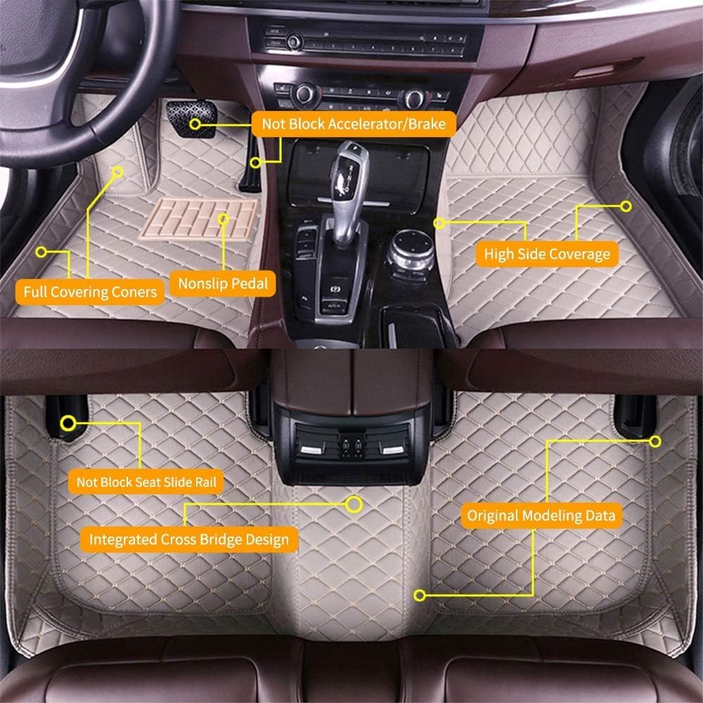Beige Waterproof Full Coverage Car Floor Mats for Lexus RX270 RX350 RX330 2007-2015 V36169