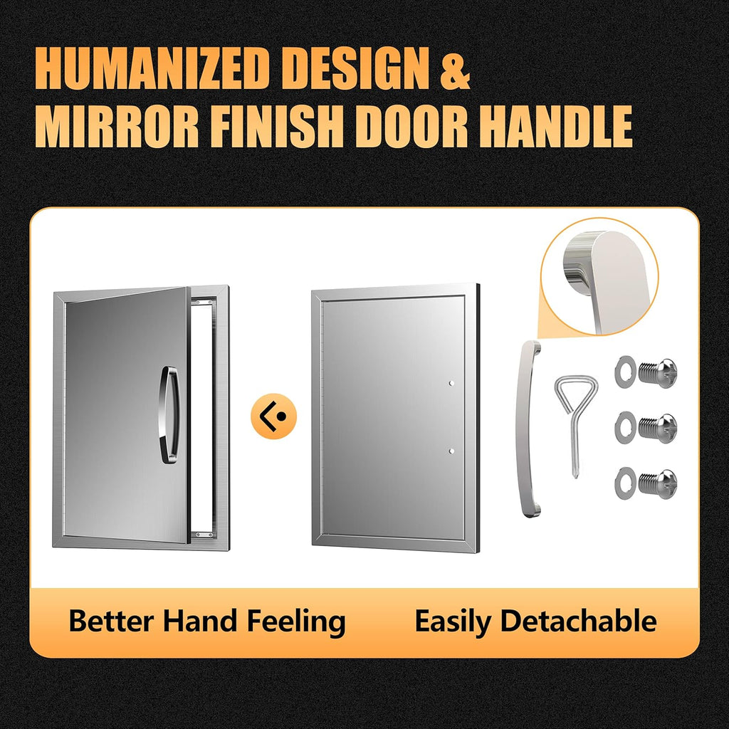 Stainless Steel Outdoor Kitchen Double Access Door K279360