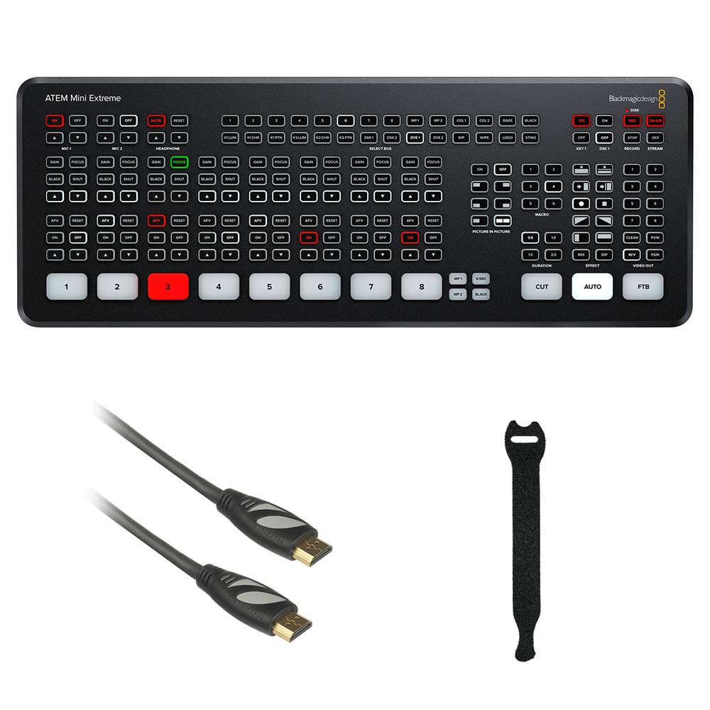 ATEM Mini Extreme Bundle with HDMI Cable & 10-Pack Straps A529
