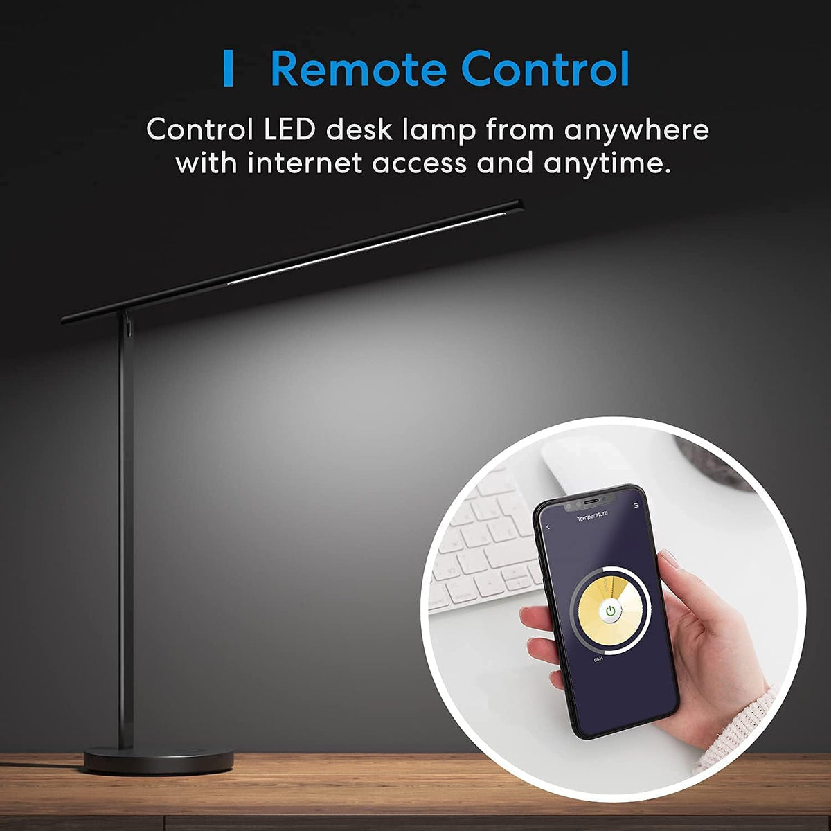 Smart LED Desk Lamp with Tunable White and Remote Control Y863