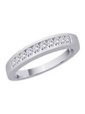 10k White Gold Diamond Wedding Band Ring H4359