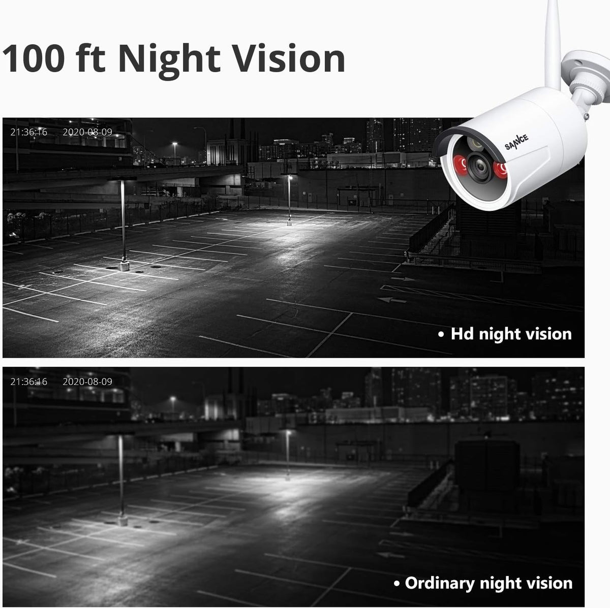 1080p 8 Channel Wireless Security Camera System with 4 Pcs Outdoor Cameras V120