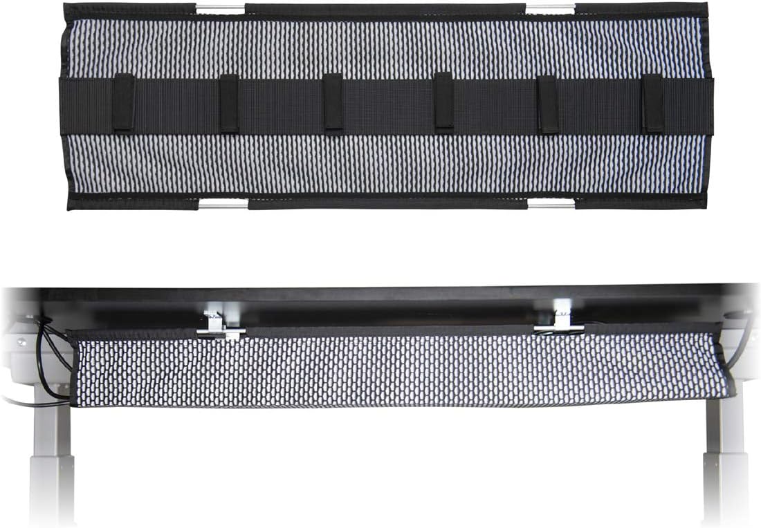Gray Mesh Cable Manager for Height Adjustable Desks N59395