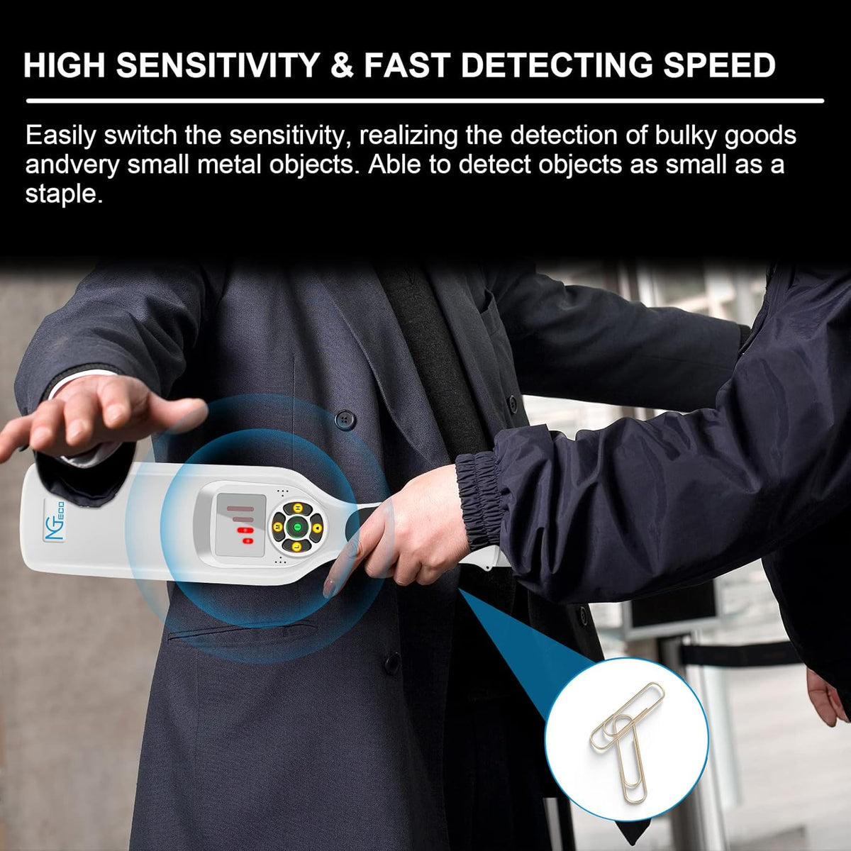 Handheld Security Metal Detector Wand, Pack of 2 P23174