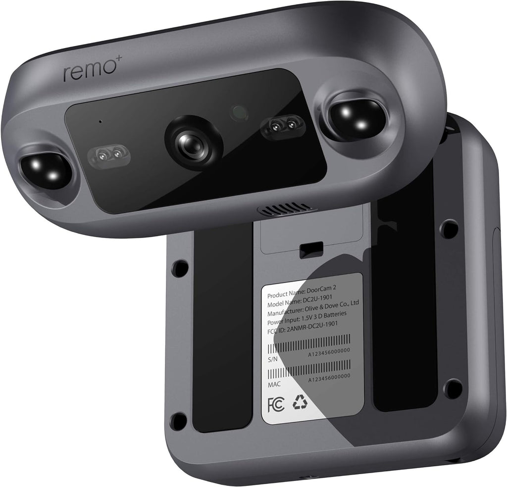 Dark Grey Wireless Over-The-Door Smart Security Camera with 1080p HD Video C415