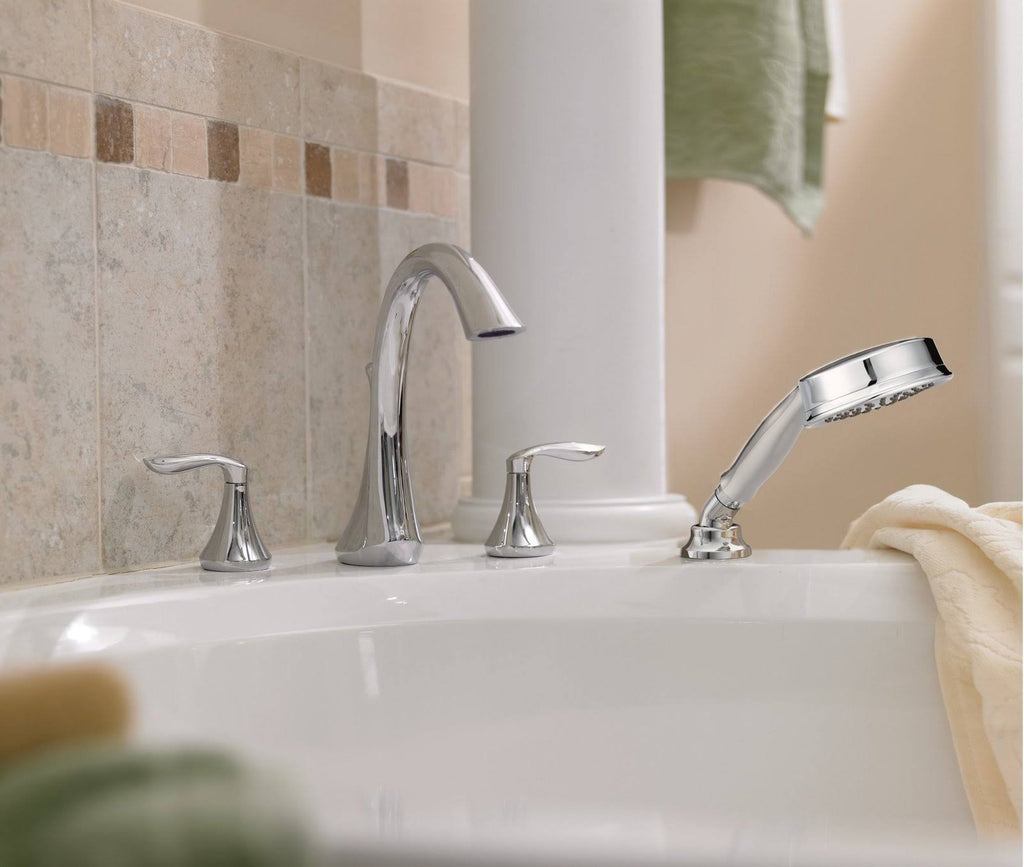 Brushed Nickel Two-Handle Roman Tub Faucet Trim Kit R8329