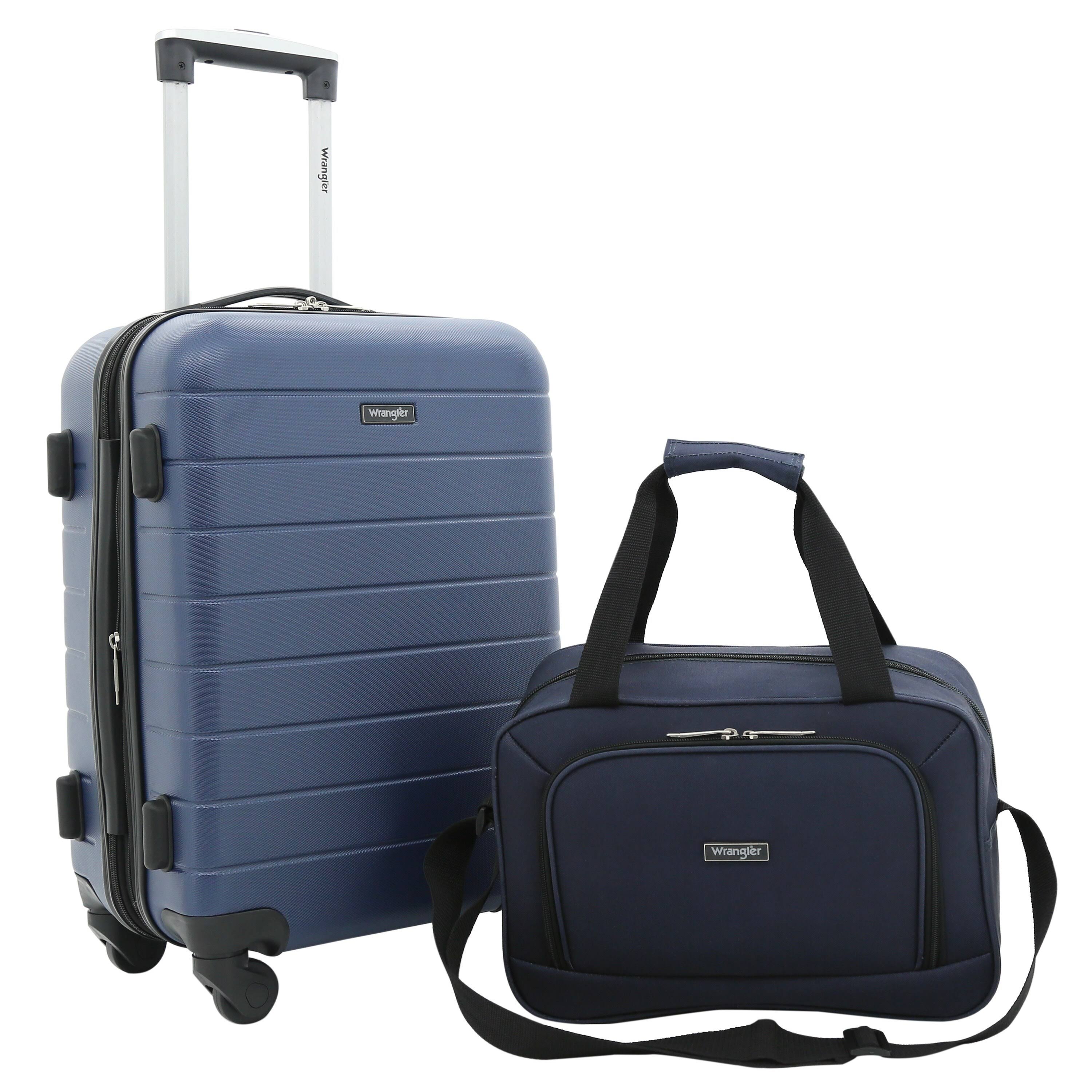 2-Piece Rolling Carry-On Set Navy Y9522