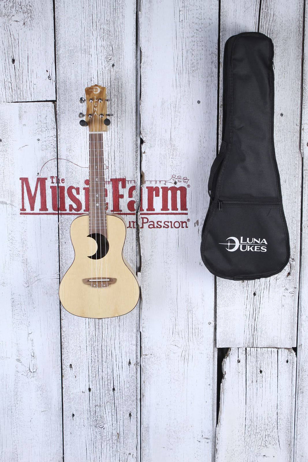 Olive Ash Burl Crescent Ukulele S316445