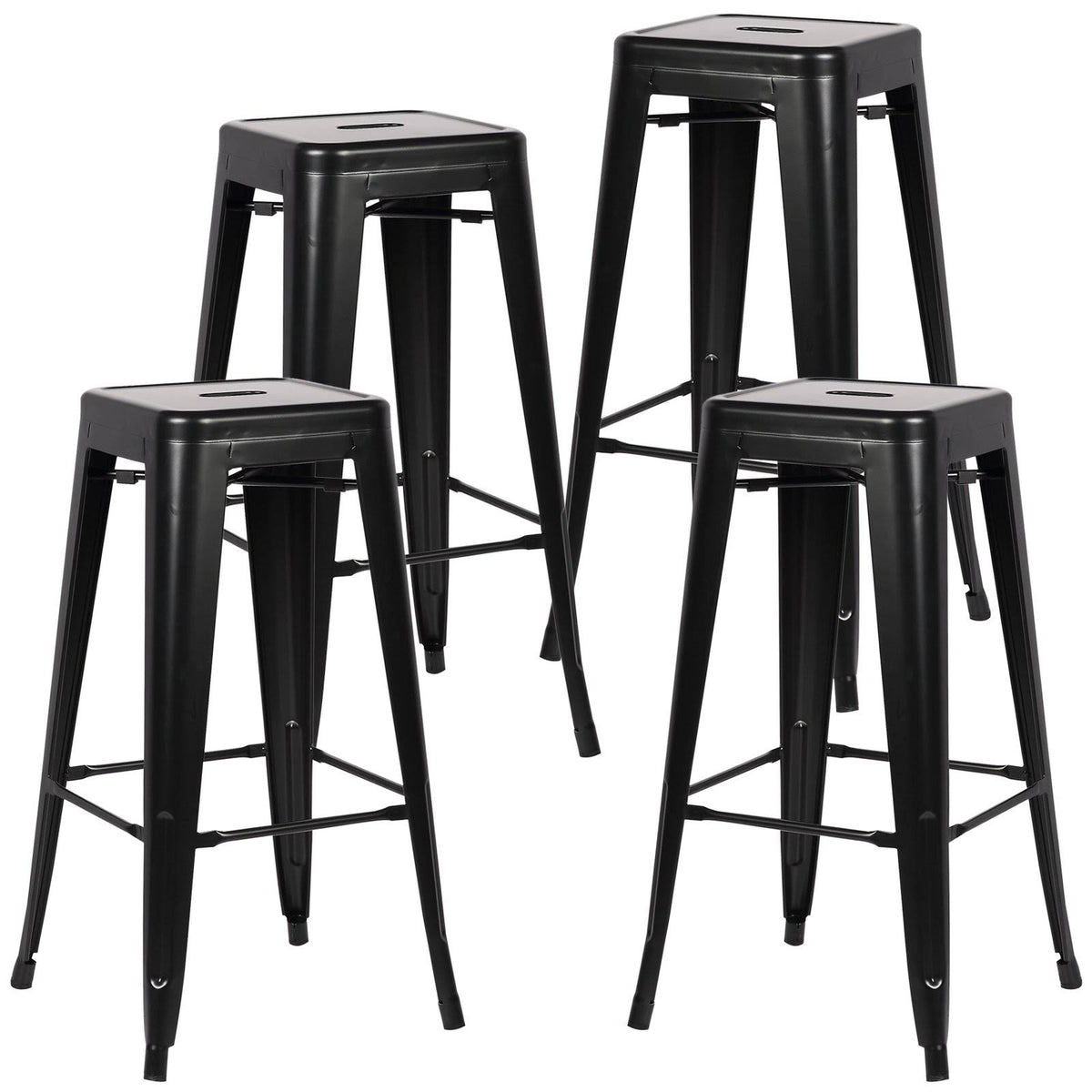 Black Bar Stool Set of 4 L687010
