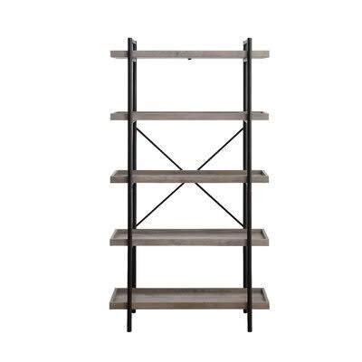 Gray Oak Rectangular Bookcase F7020
