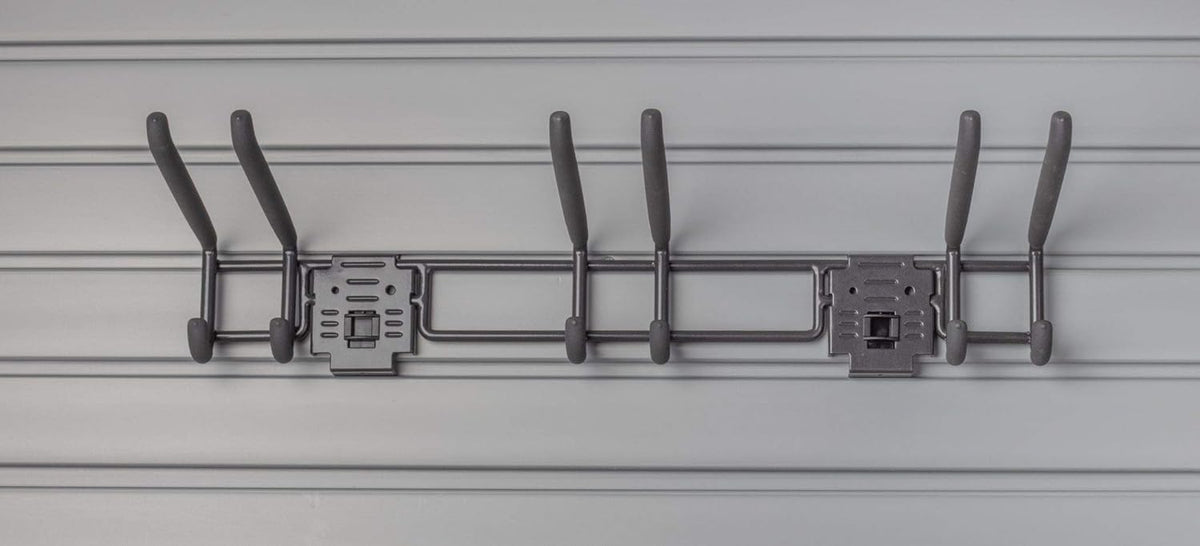 Deluxe Accessory Kit with 46 Locking Bracket Hooks, Shelves, and Baskets for Slatwall Panels V7457