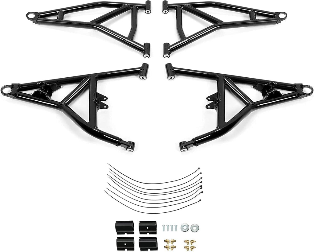 4 A Arms Front Upper & Lower A-Arms Rods High Clearance Black K2749