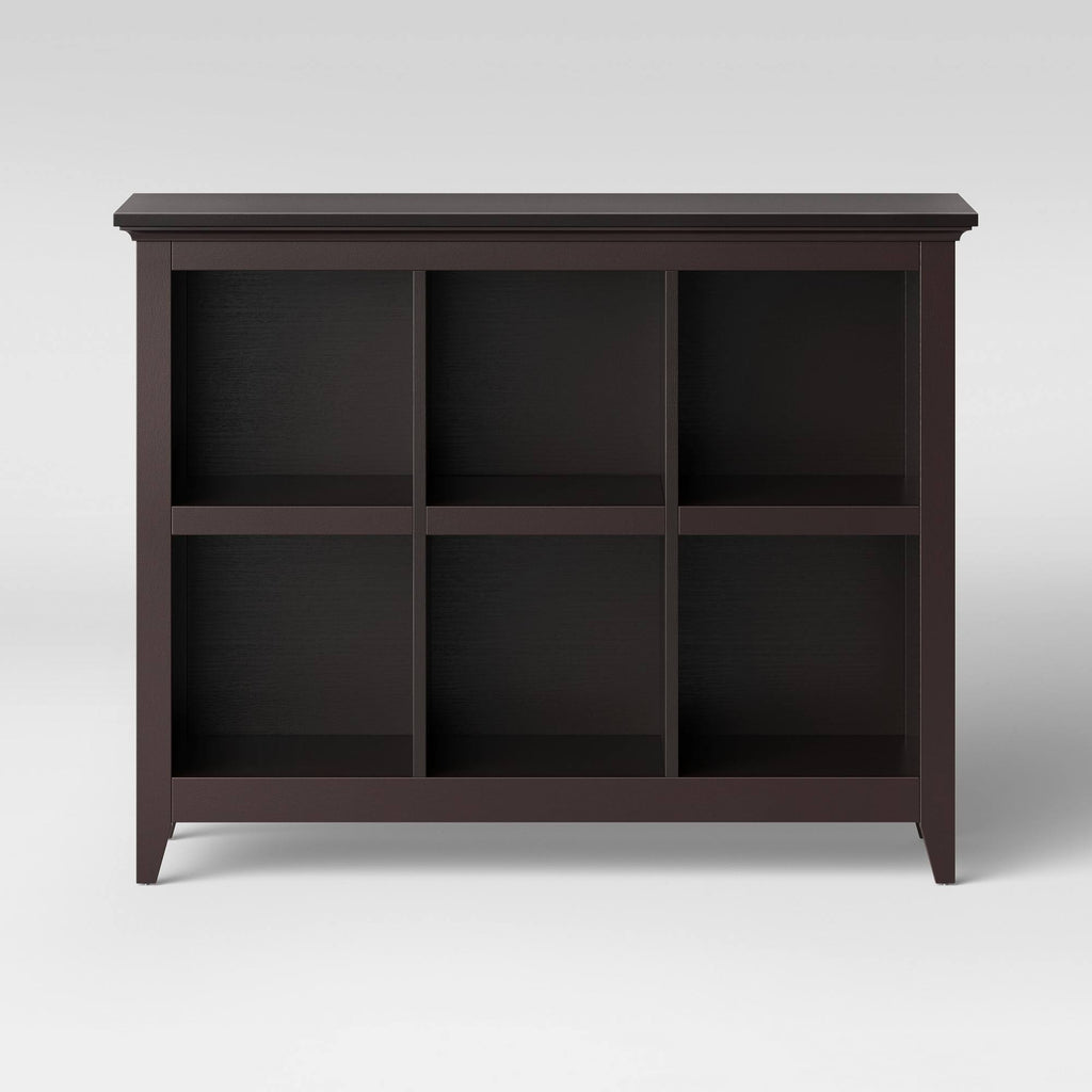 6 Bin Organizer Bookcase Espresso C55959