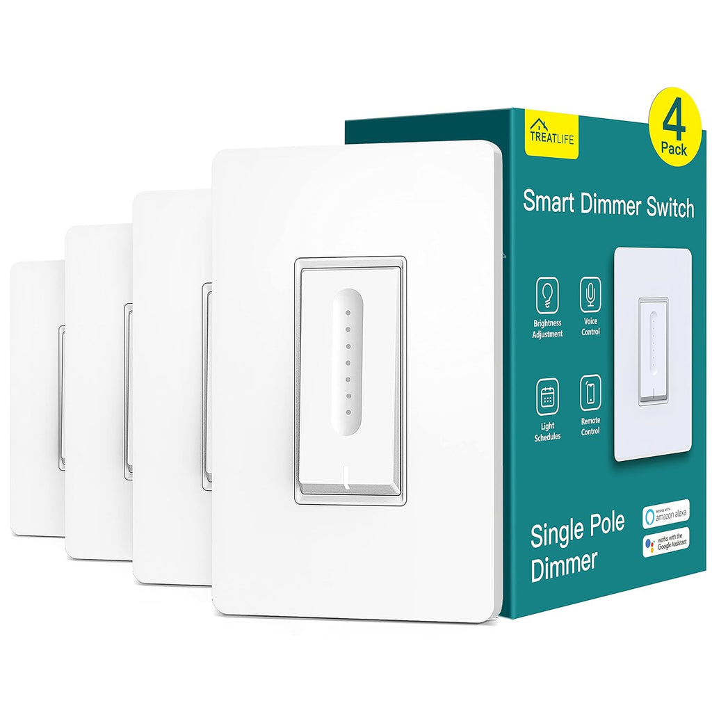 Smart Dimmer Switch 4 Pack, WiFi Light Switch, Single-Pole N734935