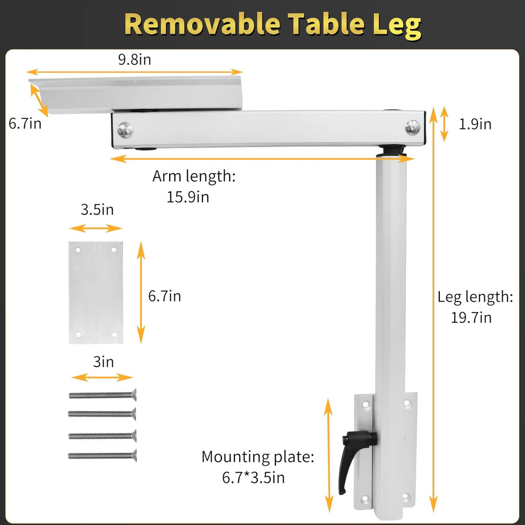 Removable 360 Degree Rotation Aluminum Alloy Height Adjustable Table Leg Bracket K61024