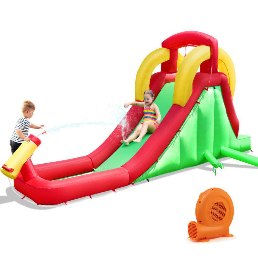 Inflatable Water Slide Bounce House with Climbing Wall and 550W Blower Z2505