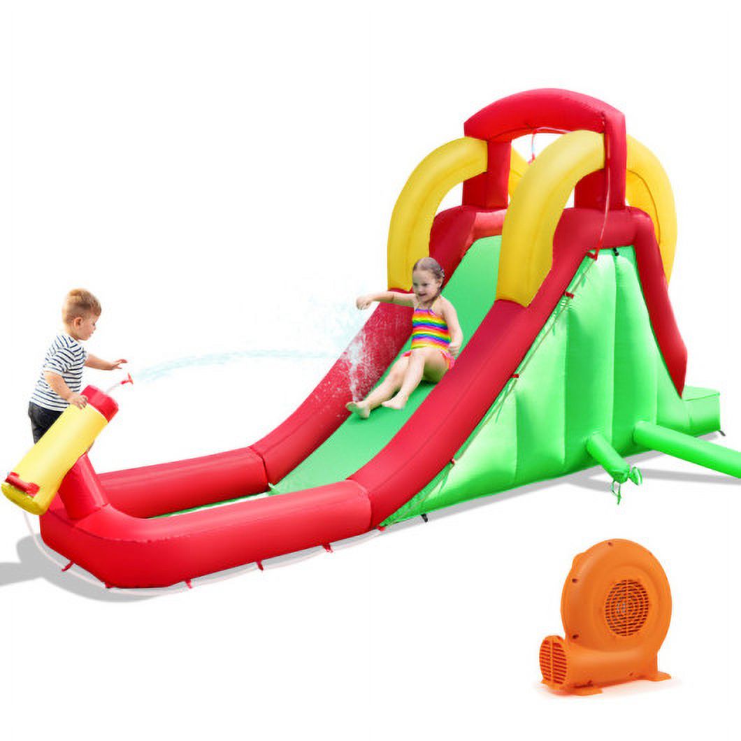 Inflatable Water Slide Bounce House with Climbing Wall and 550W Blower Z2505