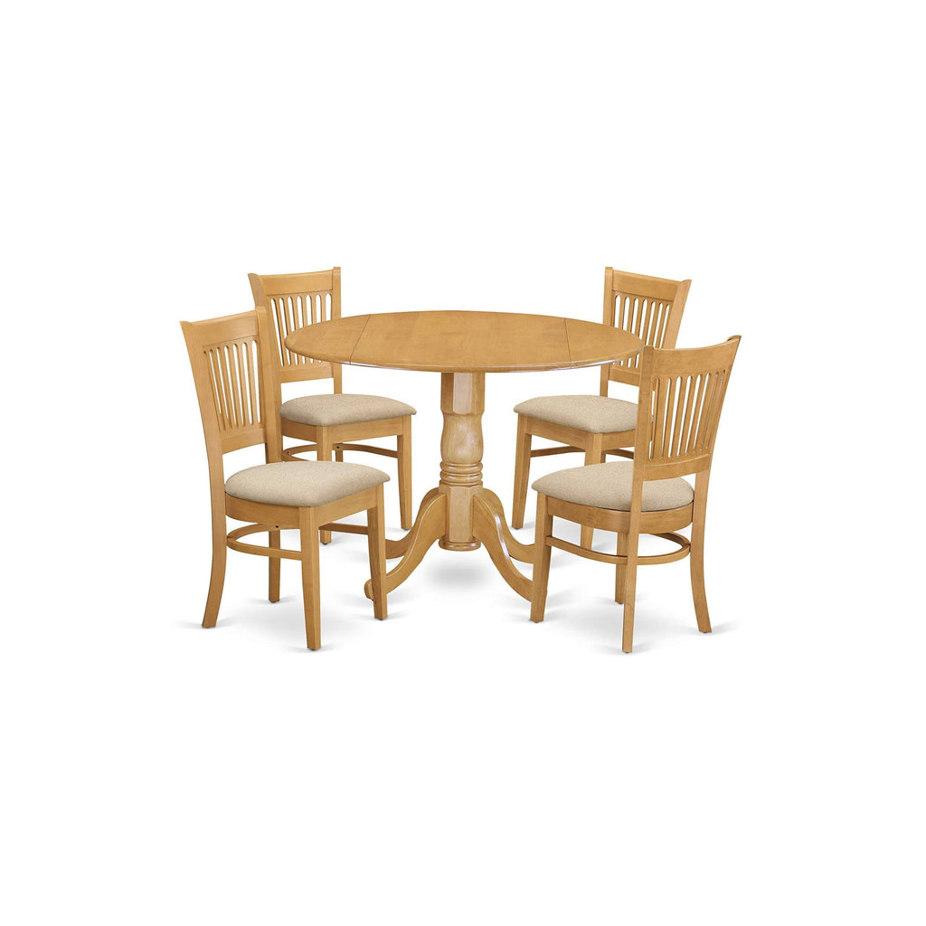 5-Piece Kitchen Table Set, Oak Finish K8533
