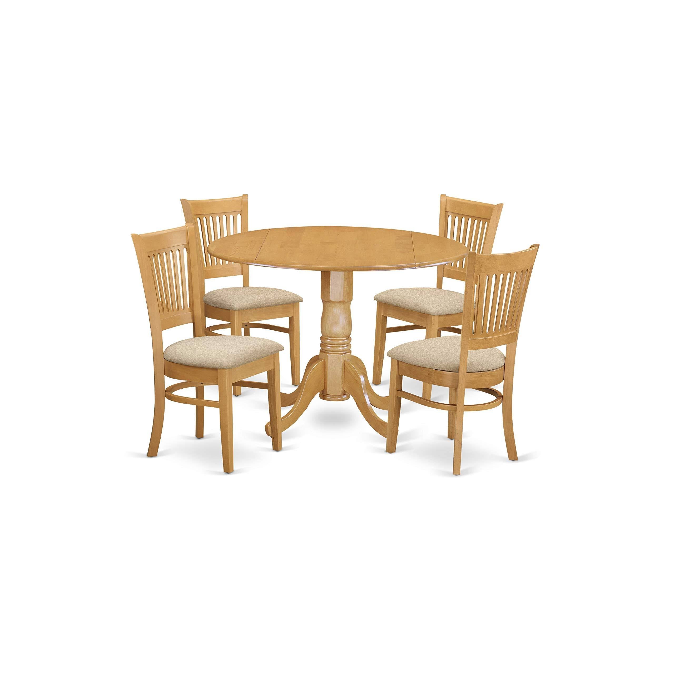 5-Piece Kitchen Table Set, Oak Finish K8533