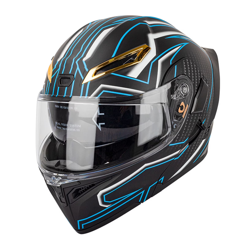 Motorbike Helmet with Dual Visor D92058