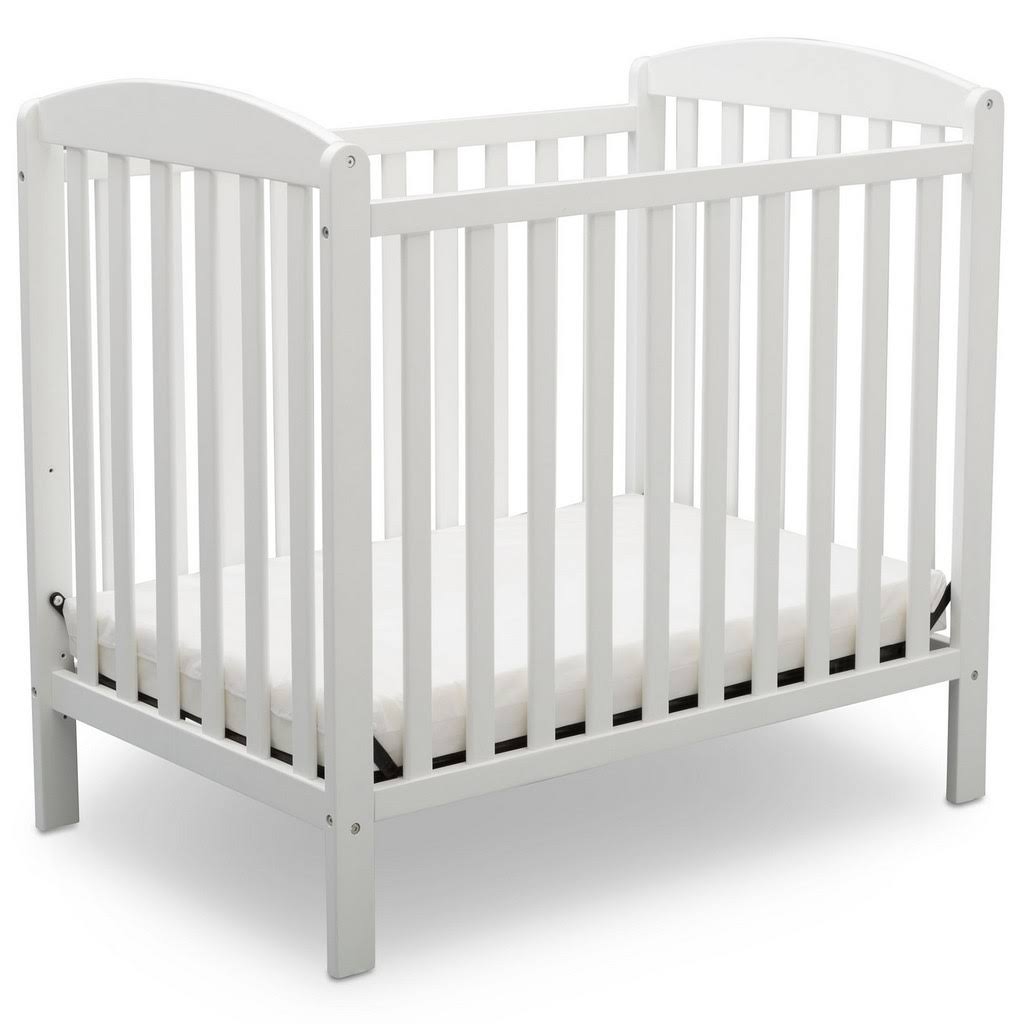 Bianca White Convertible Baby Crib with Mattress S59014