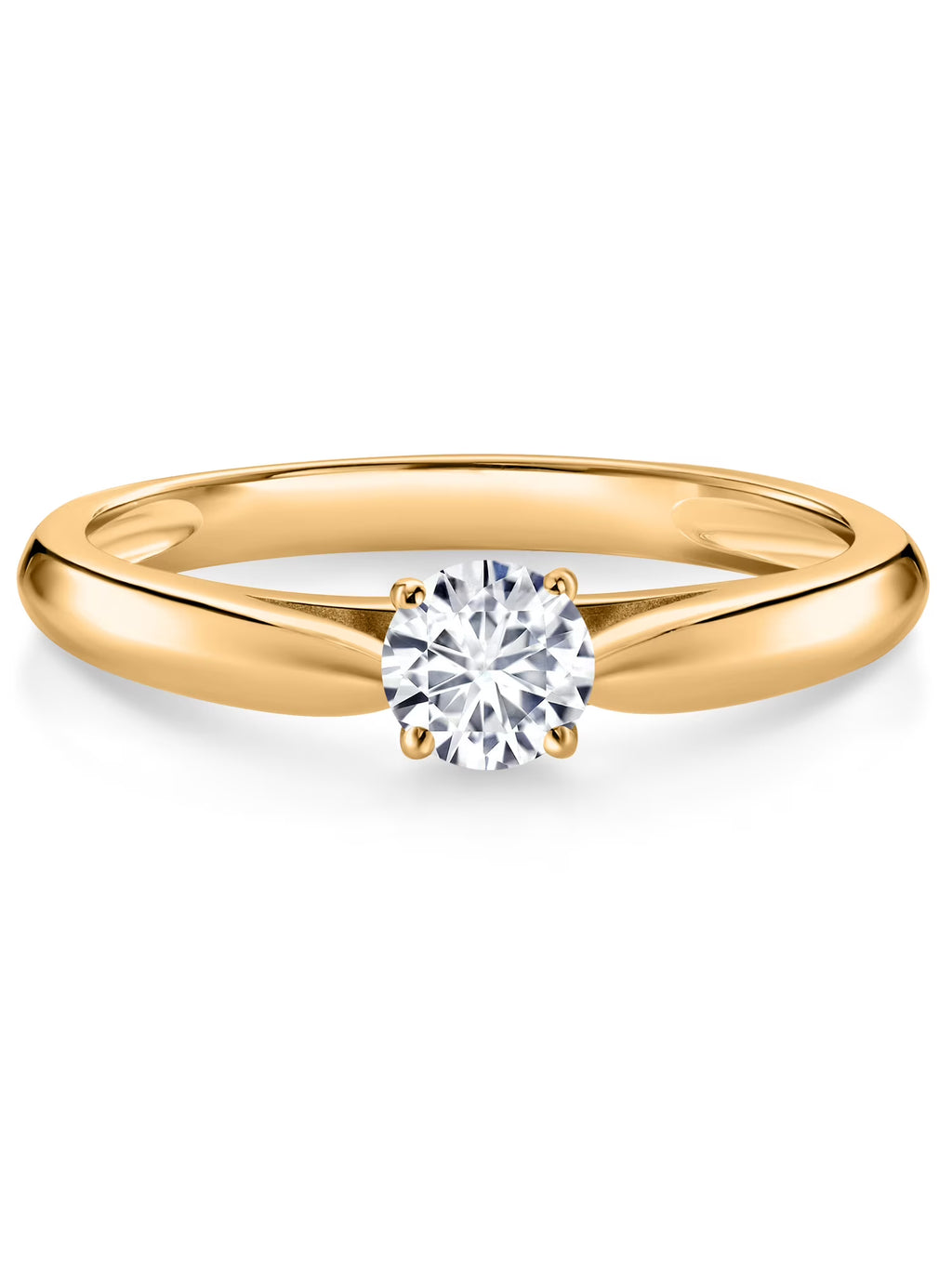 10K Yellow Gold Lab Grown Diamond Solitaire Engagement Ring R231