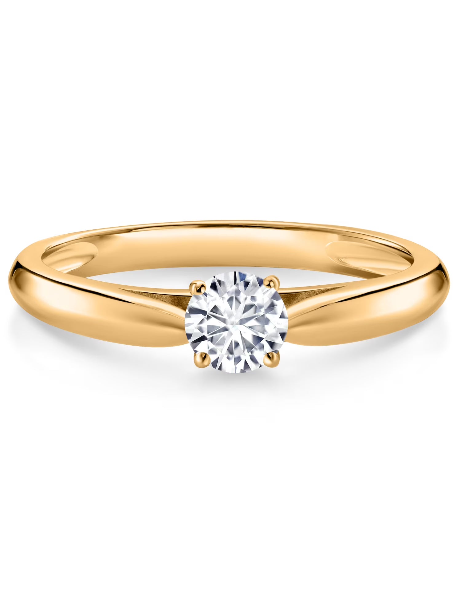 10K Yellow Gold Lab Grown Diamond Solitaire Engagement Ring R231