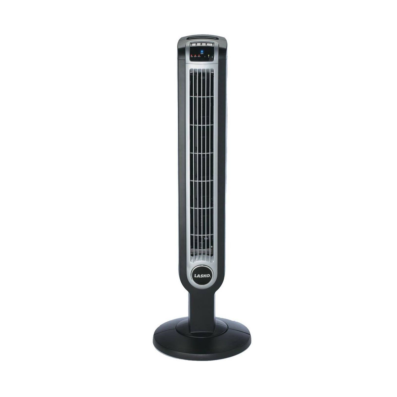 36-Inch Remote Control Tower Fan with Ionizer Black W695