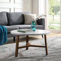 Round Faux Marble Top Coffee Table I391