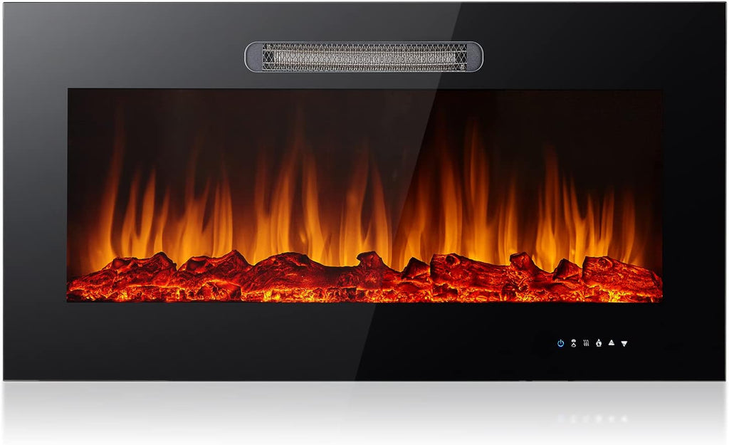 Black Electric Fireplace A1003