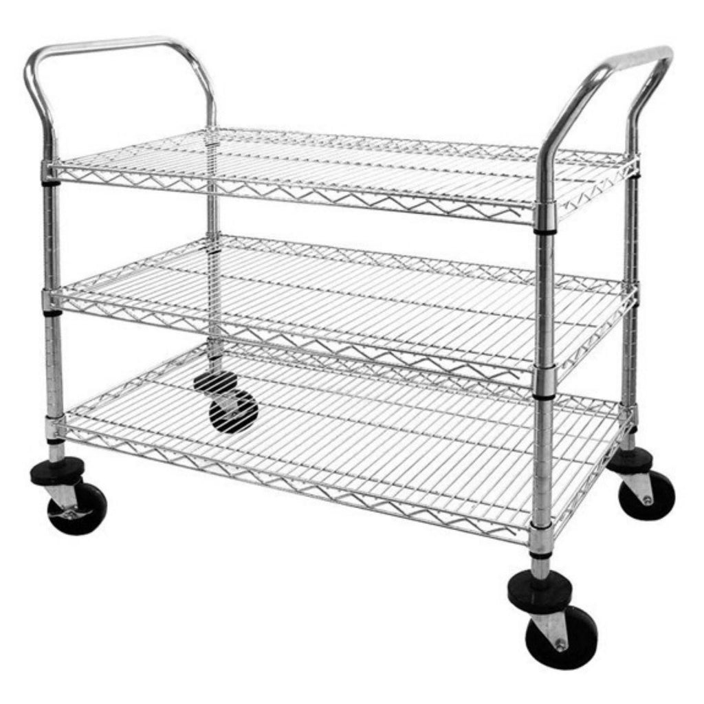 Chrome Wire Shelf Cart E541