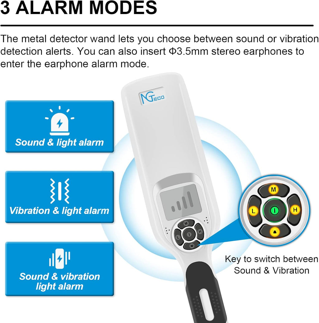 Handheld Security Metal Detector Wand, Pack of 2 P23174