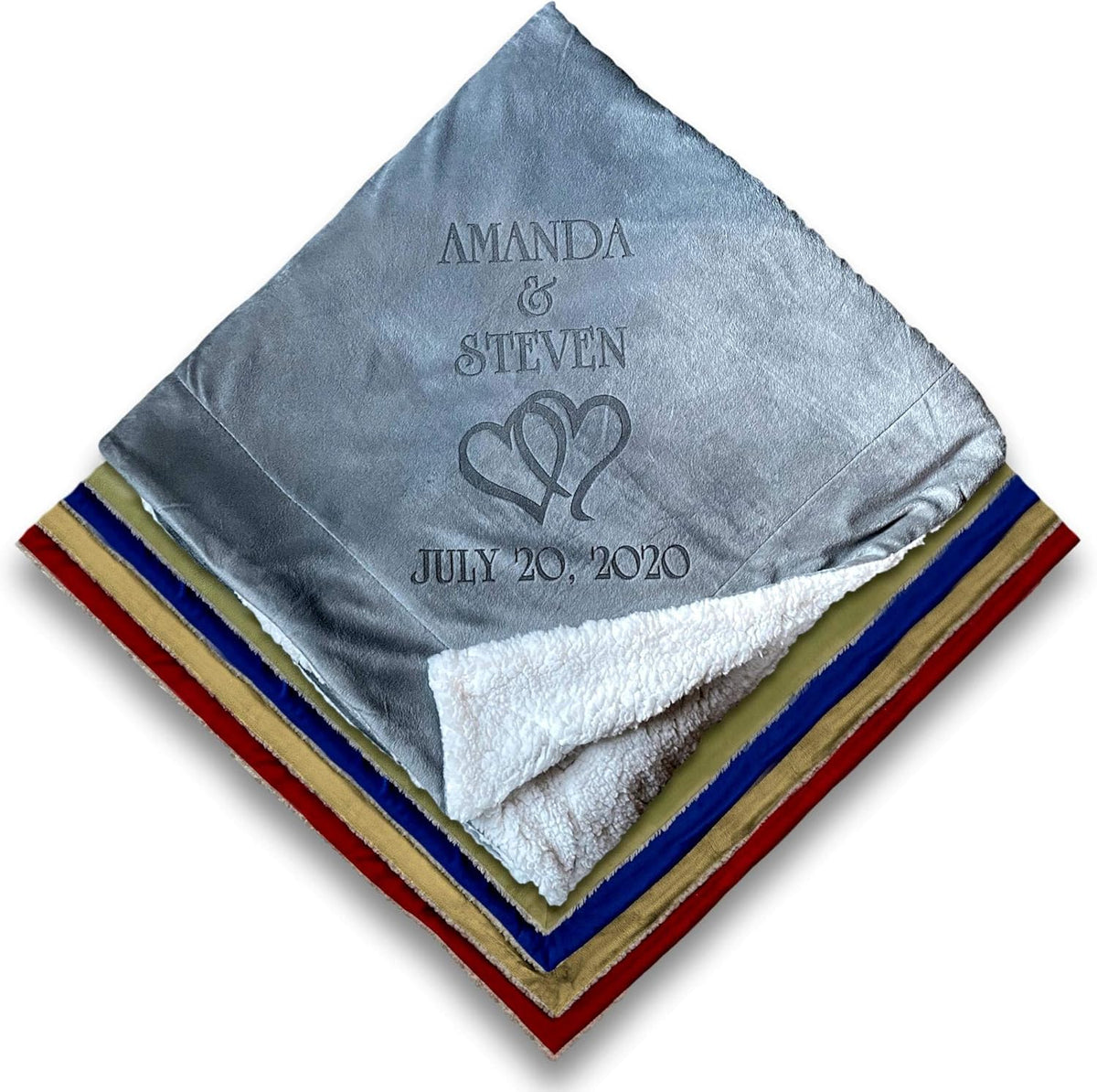 Hearts Wedding Couple Gifts Blanket Z28961
