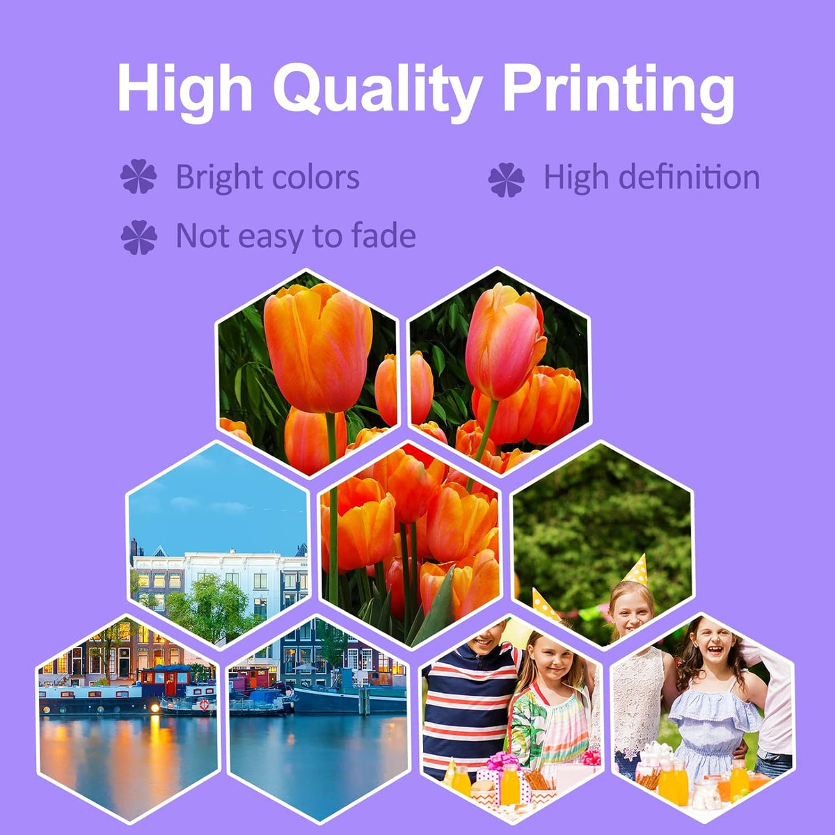4 Pack Black Cyan Magenta Yellow Ink Cartridge for HP Printers X270882