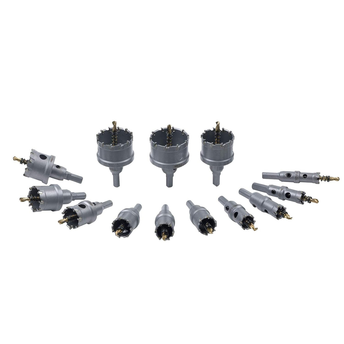 10 Pcs Carbide Hole Saw Set with Titanium Plated Center Drill and Storage Case F311905