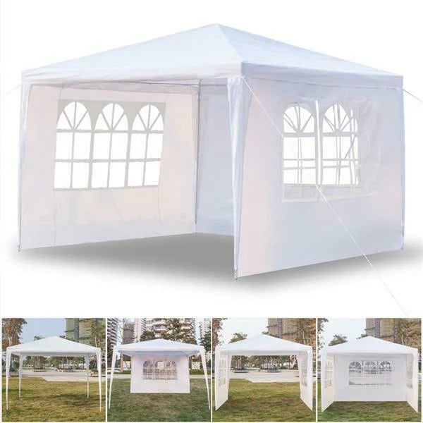 White 3 Sides Waterproof Tent with Spiral Tubes U7914