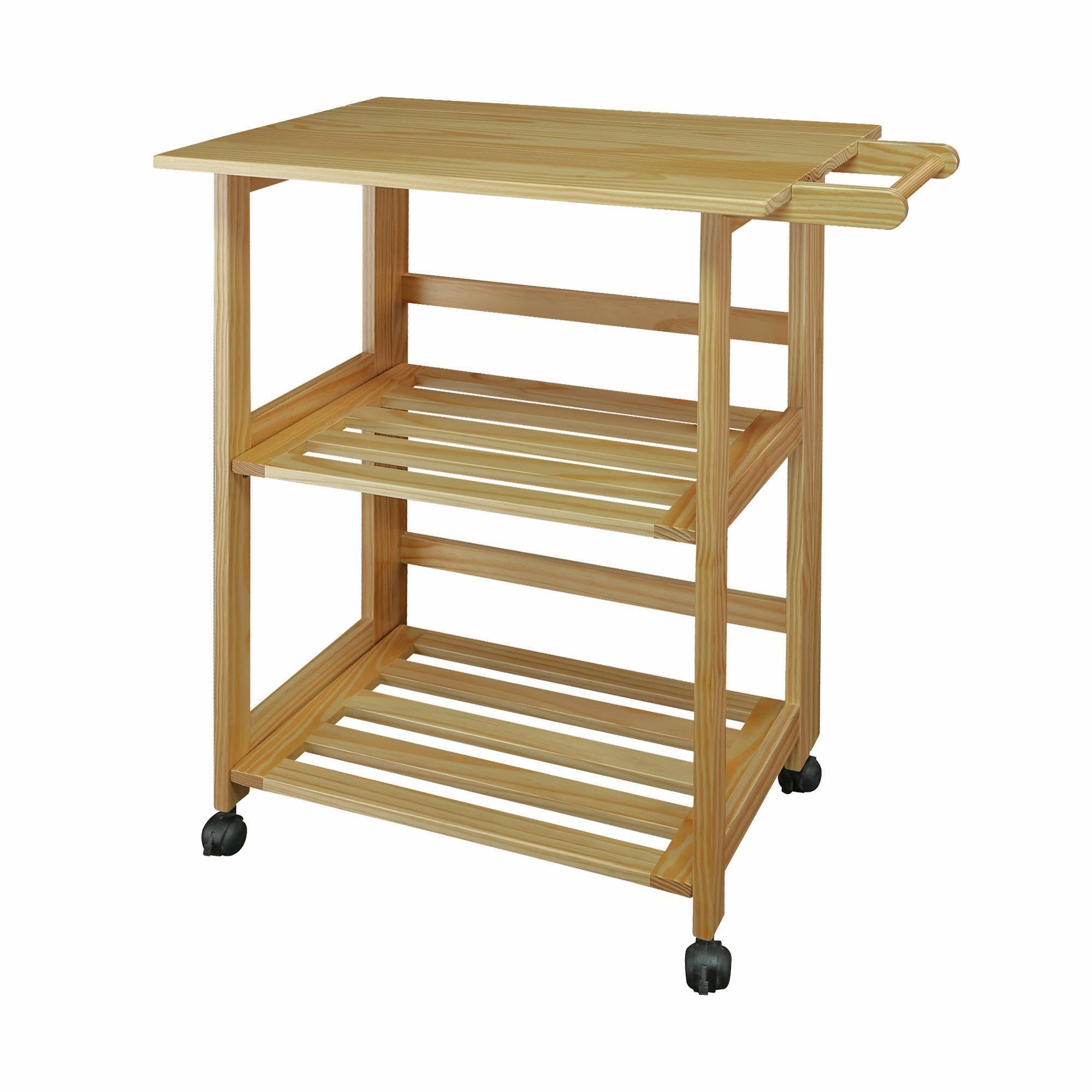 Folding Kitchen Cart with Two Shelves X967485