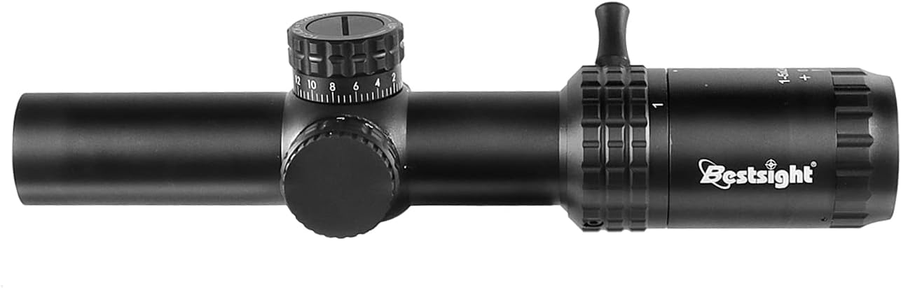 1-5x24 Rifle Scope SFP Tactical Optic Sight with Adjustment Lock Includes Scope Mount Rear Optical Glass Pack of 2 D766