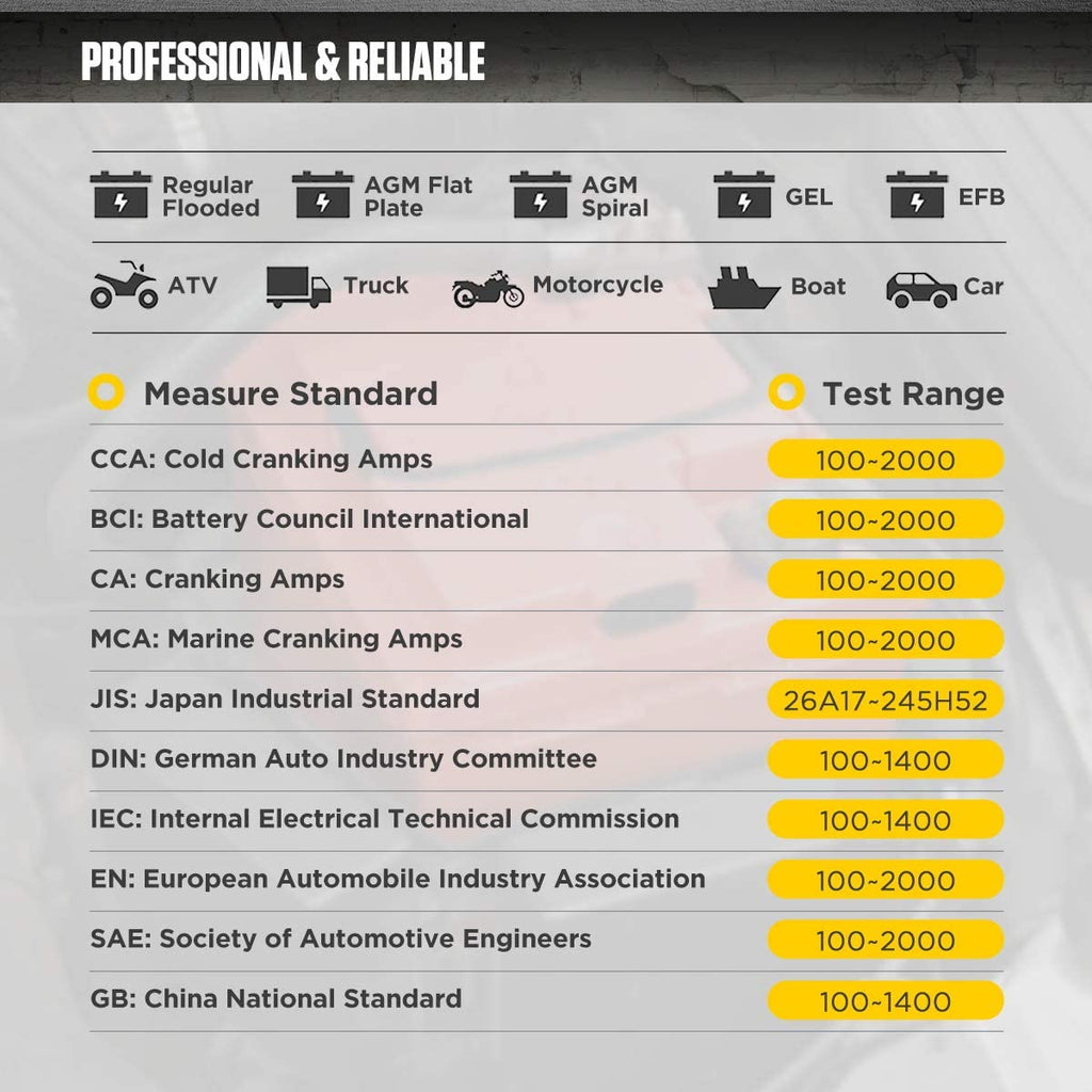 Car Battery Load Tester 100-2000 CCA with Thermal Printer Diagnostic Analyzer A9215