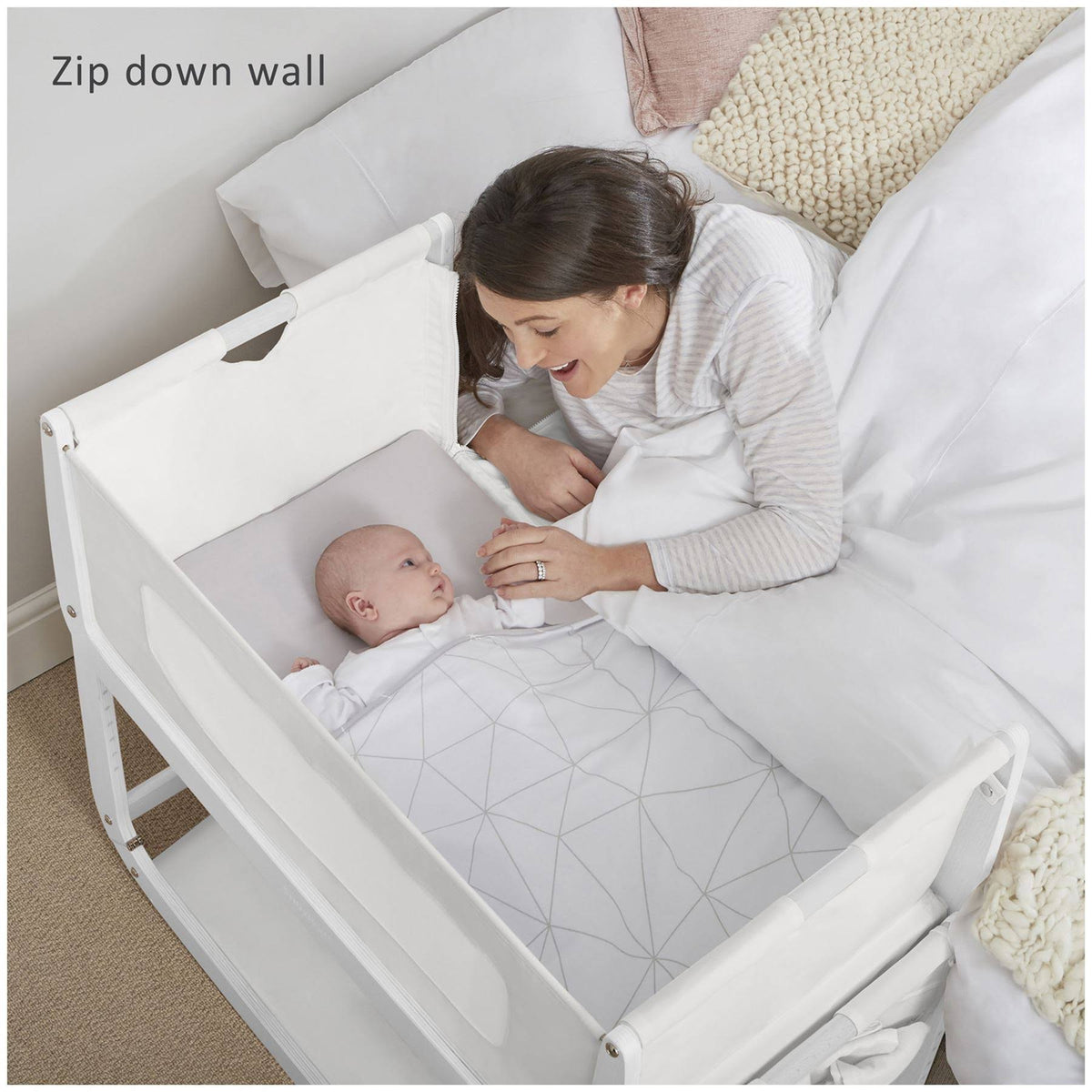 White Bedside Crib Q96918