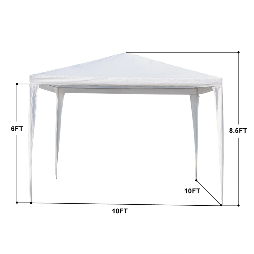White 3 Sides Waterproof Tent with Spiral Tubes U7914