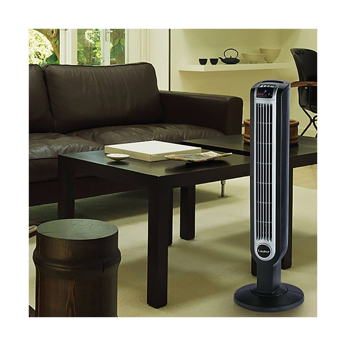 36-Inch Remote Control Tower Fan with Ionizer Black W695