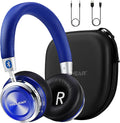 Kids Bluetooth Active Noise Cancelling Headphones with Safe 85dB Volume Limit, Over Ear Headset with Microphone (Blue) C302077