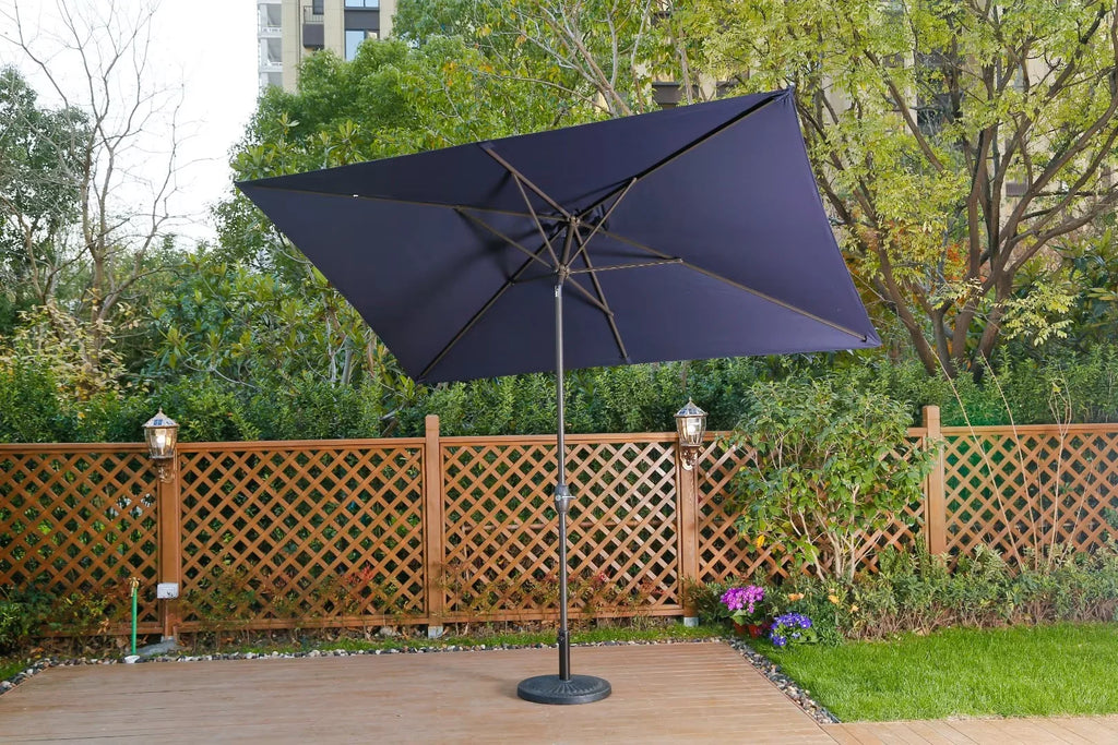 Navy Blue Outdoor Patio Umbrella with Stand H87983