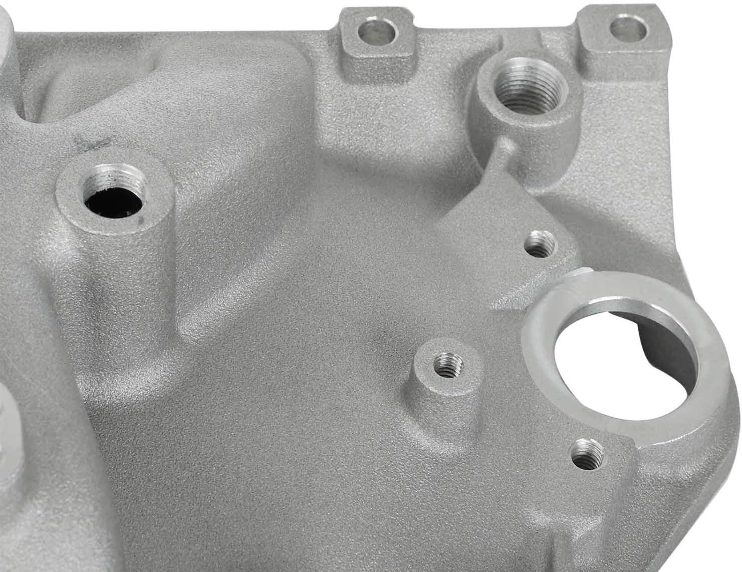 Dual Plane Satin Aluminum Intake Manifold for SBC Chevy Vortec 350 Heads W614017