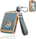 Grey-Blue TPU Key Fob Cover with Keychain W5979
