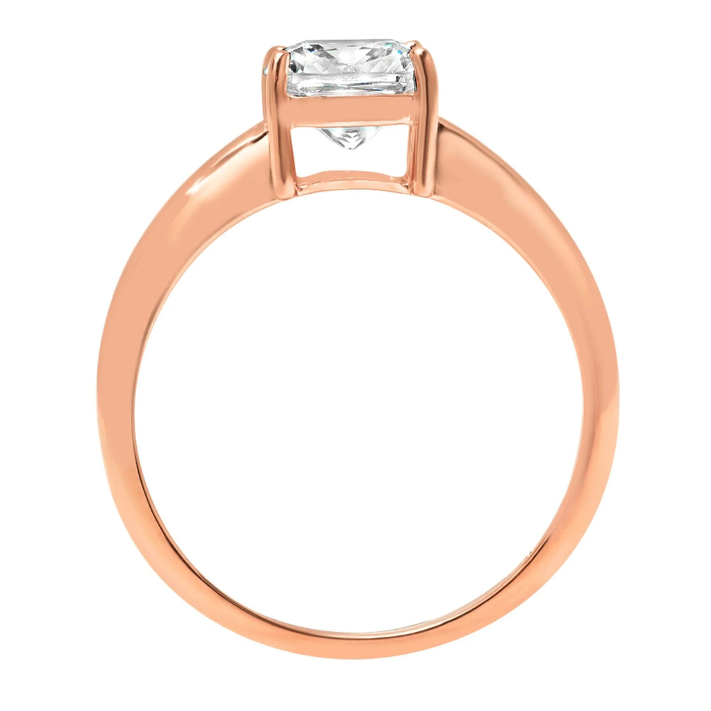 18K Rose Gold Solitaire Engagement Ring size 3.5 Z307