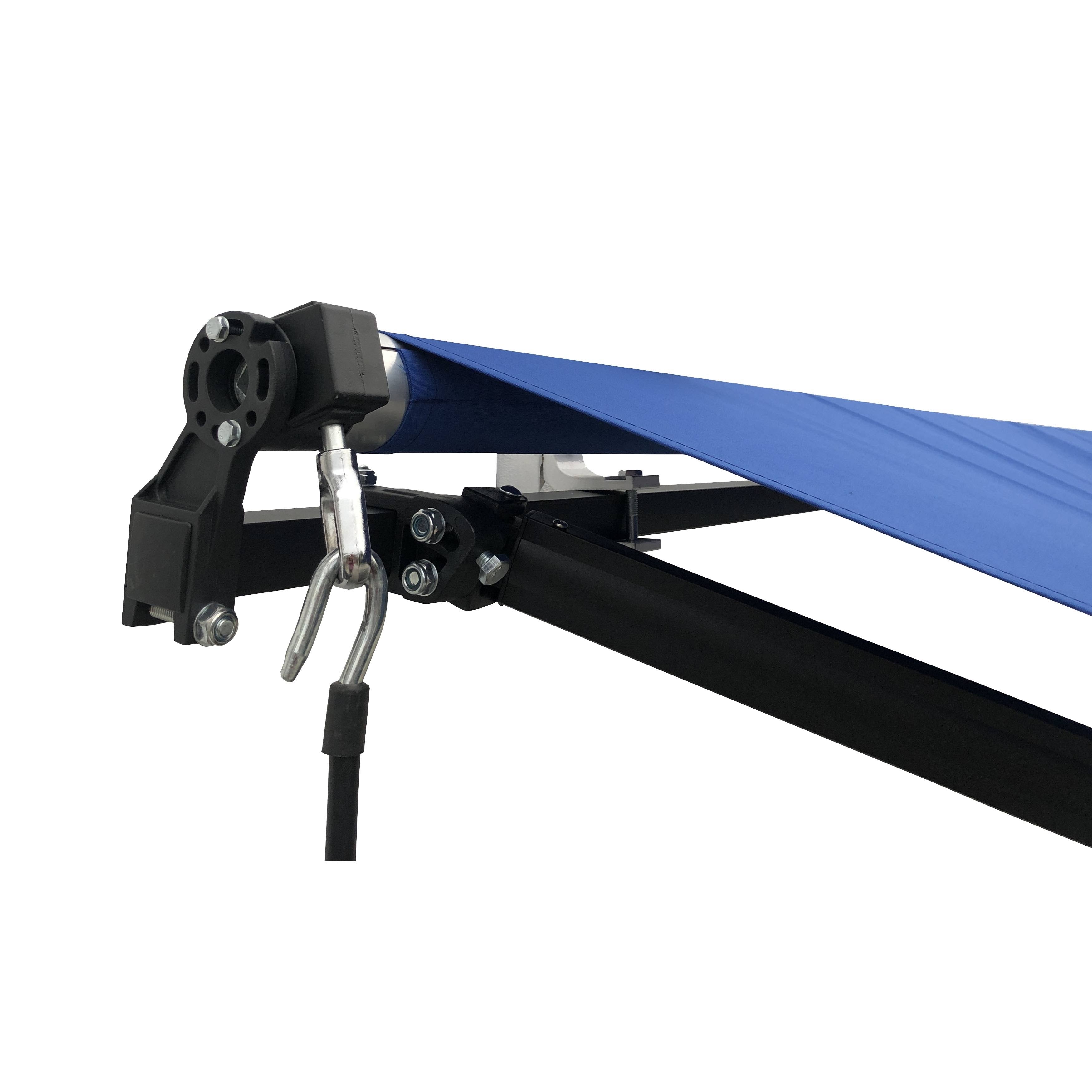 13 x 10 ft. Black Frame Retractable Patio Canopy Awning Blue P874843