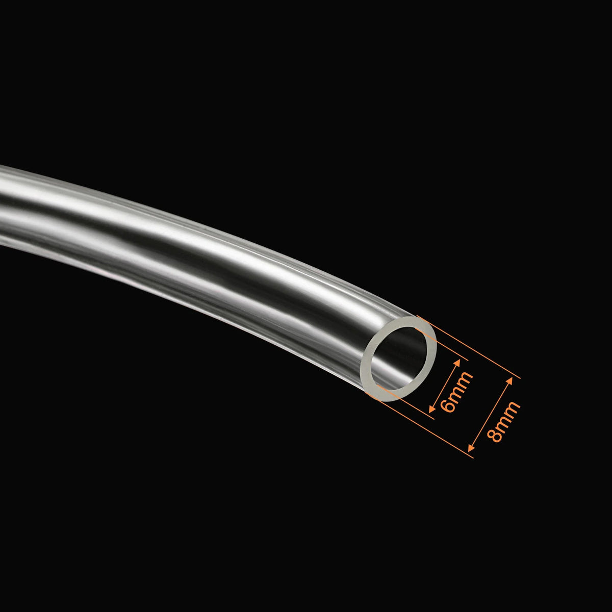 PVC Clear Vinyl Tubing 6mm ID 8mm OD 16m Plastic Pipe Hose K11411